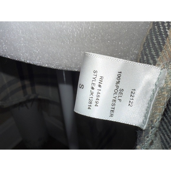 Windsor Plaid Shacket Womens Small Button Front Overshirt Jacket Sage Green - Picture 5 of 7